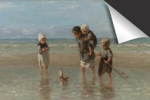 Schilderij 'Kinderen der Zee' Inductie Beschermer DELUXE SALE (78x52 cm)