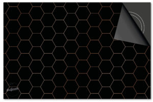 Hexagon print goud Inductie Beschermer Exclusief SALE (81 x 52 cm)