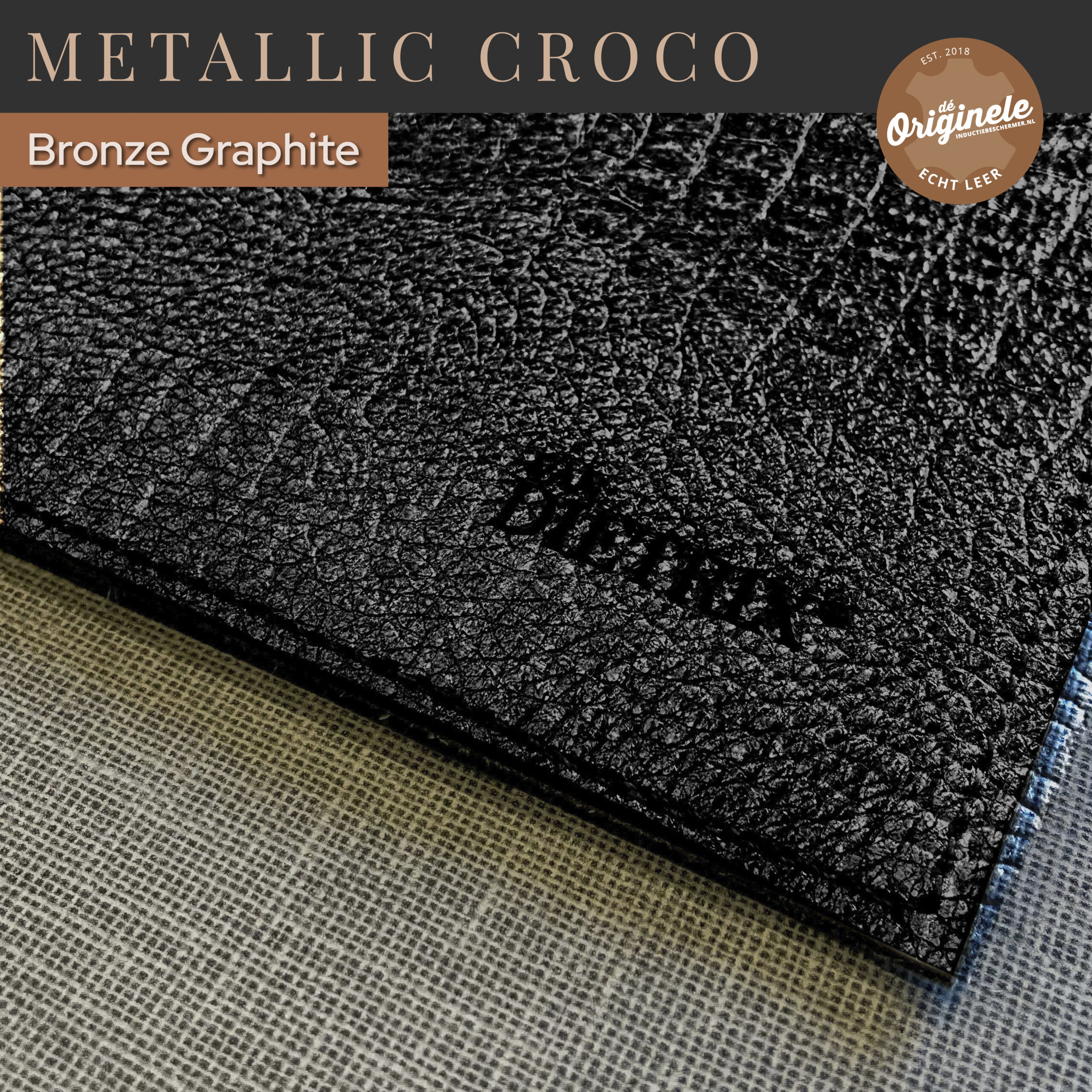Metallic Croco - Leren Inductie Beschermer - Afbeelding 3