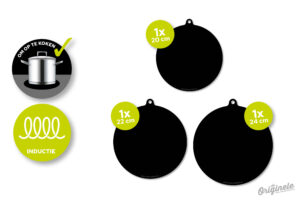 Ronde kookmatjes - om op te koken! 3x diverse afmetingen