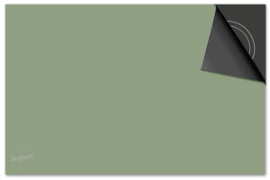 Effen Groen Inductie Beschermer Exclusief SALE (64 x 31,5cm) + spatscherm gaatjes & haakjes