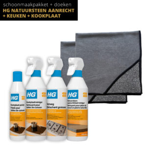 Schoonmaakset Complete Natuursteen Aanrecht + Keuken + Kookplaat