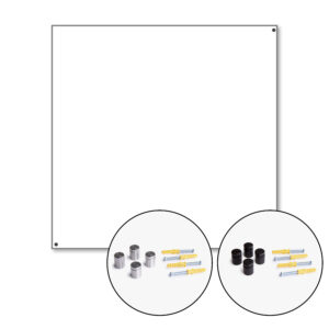 Ophangsysteem Transparant spatscherm/wandbeschermer