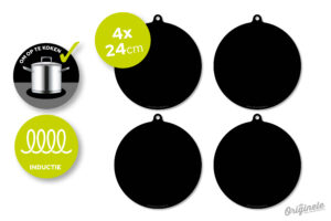 Ronde Kookmatjes 4x 24 cm - om op te koken! (beperkte voorraad!)